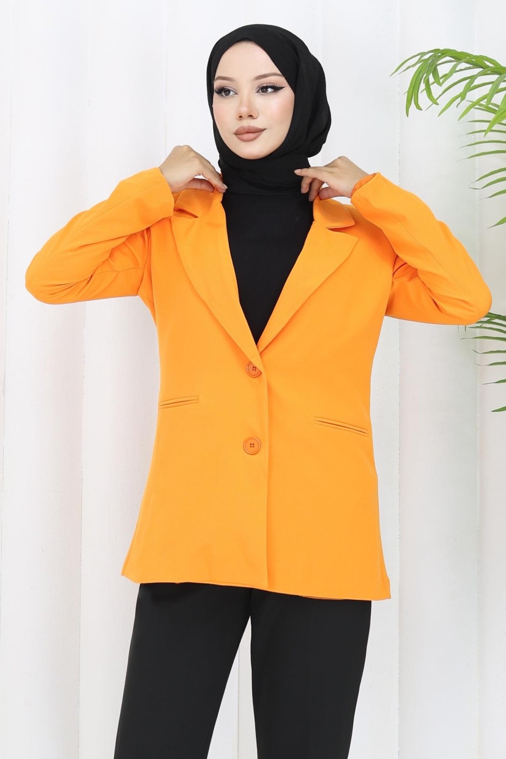 Moda Mihram Kadın Ceket Turuncu 6146