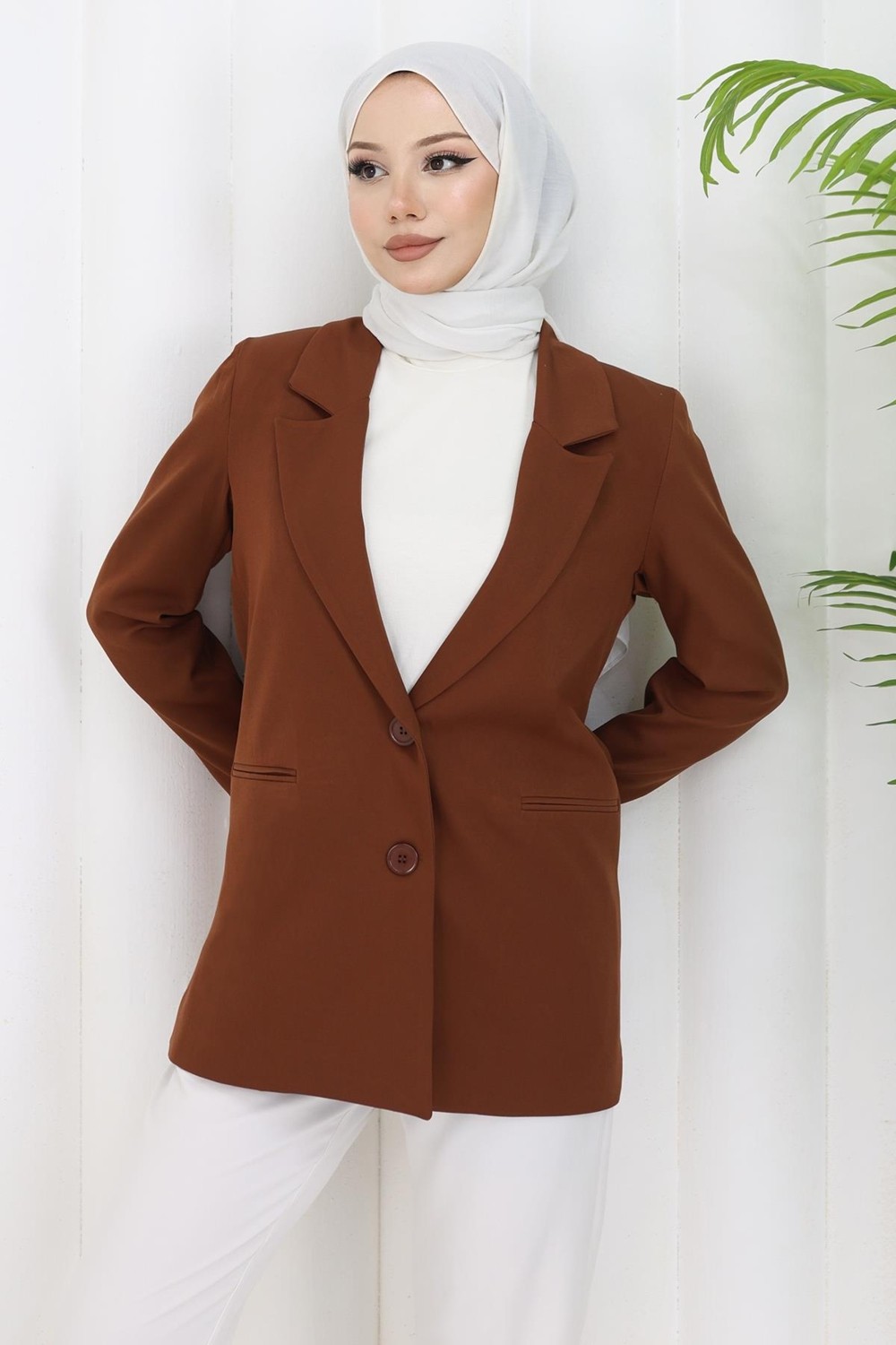Moda Mihram Kadın Ceket Turuncu 6146 görsel 6