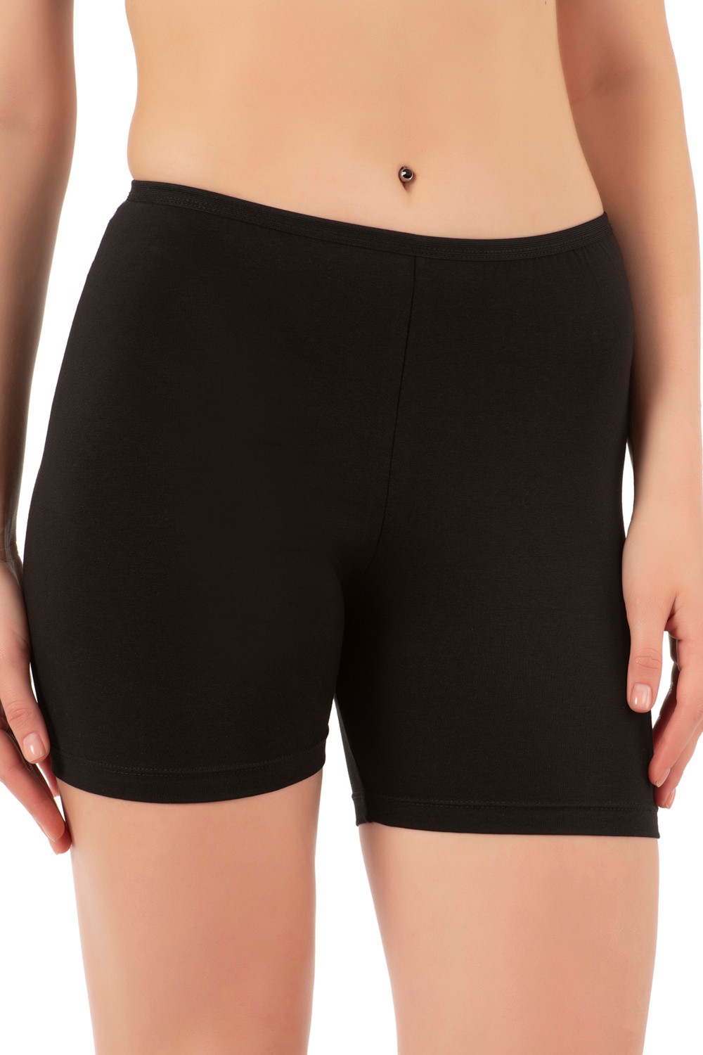 Özkan Underwear Özkan 26591 5'li Paket Kadın Pamuklu Likralı Esnek Ara Boy Diz Üstü Kısa Tayt Şort Boxer görsel 3