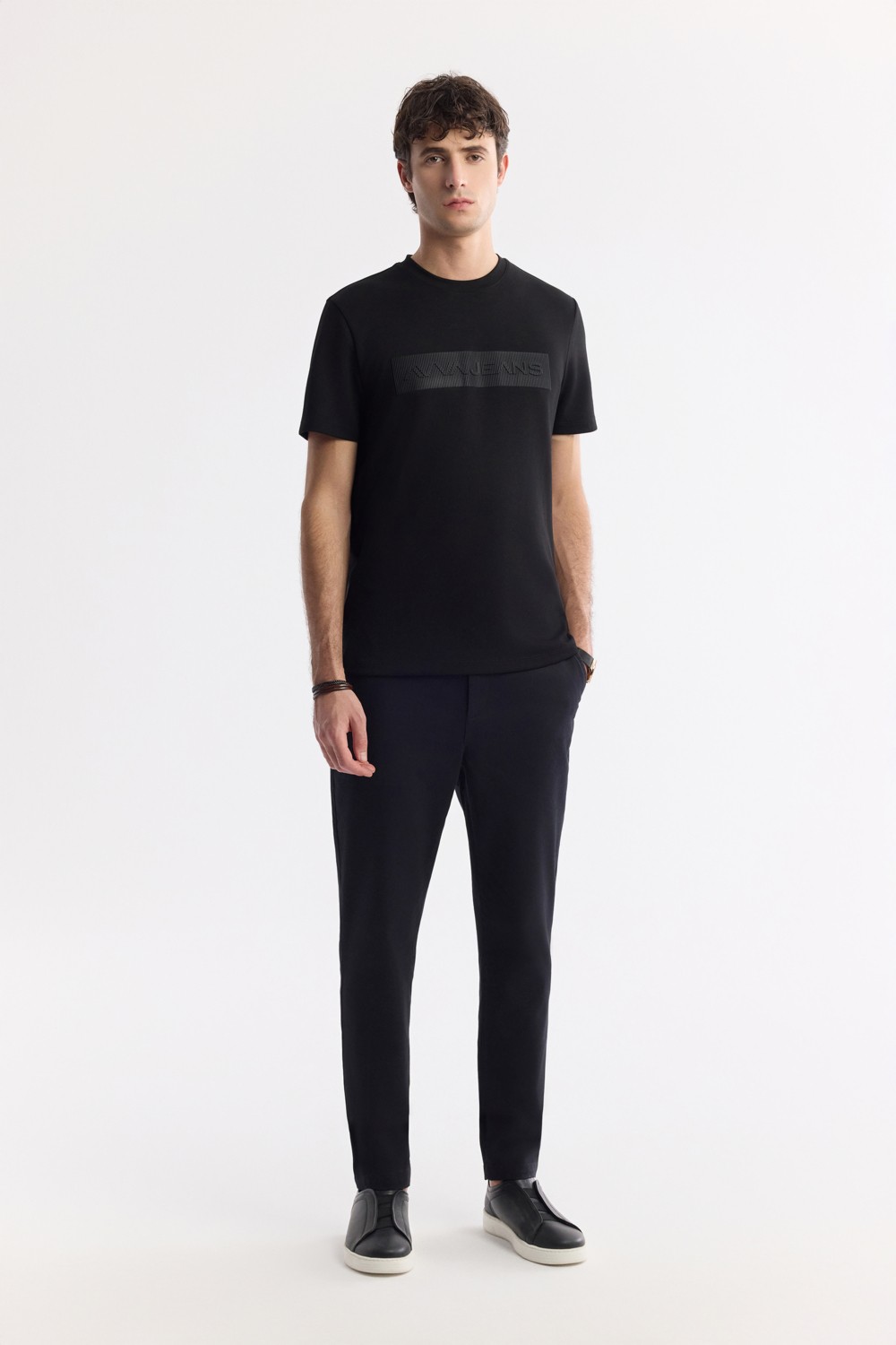 AVVA Erkek Siyah Klasik Bel Pamuklu Slim Fit Chino Pantolon A51Y3078
