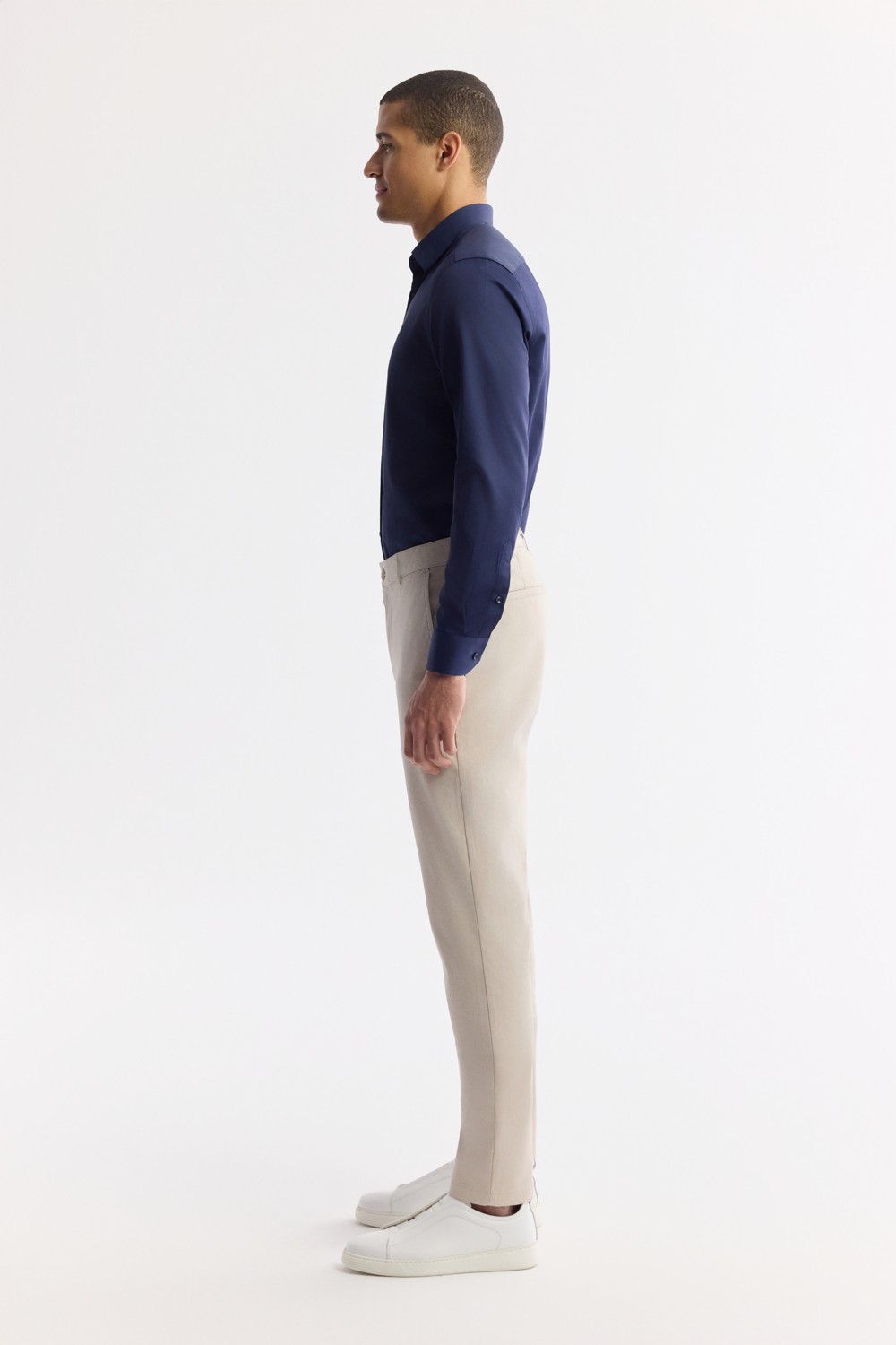 AVVA Erkek Siyah Klasik Bel Pamuklu Slim Fit Chino Pantolon A51Y3078 görsel 2