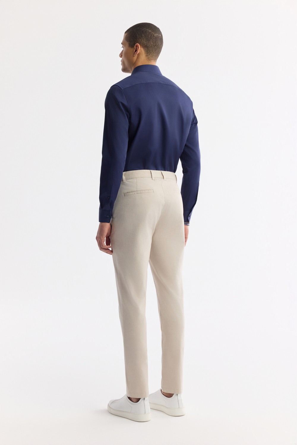 AVVA Erkek Siyah Klasik Bel Pamuklu Slim Fit Chino Pantolon A51Y3078 görsel 3
