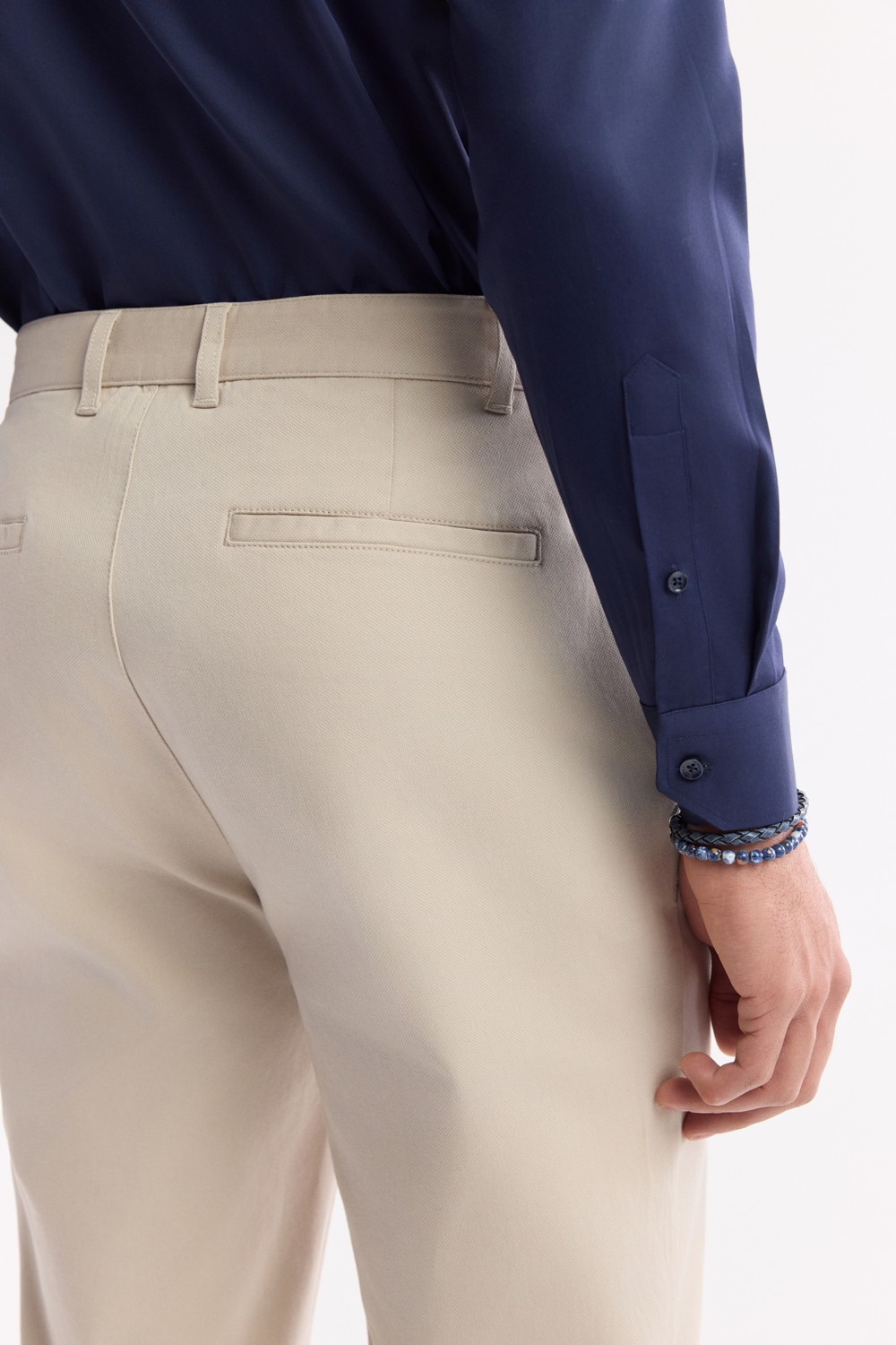 AVVA Erkek Siyah Klasik Bel Pamuklu Slim Fit Chino Pantolon A51Y3078 görsel 5