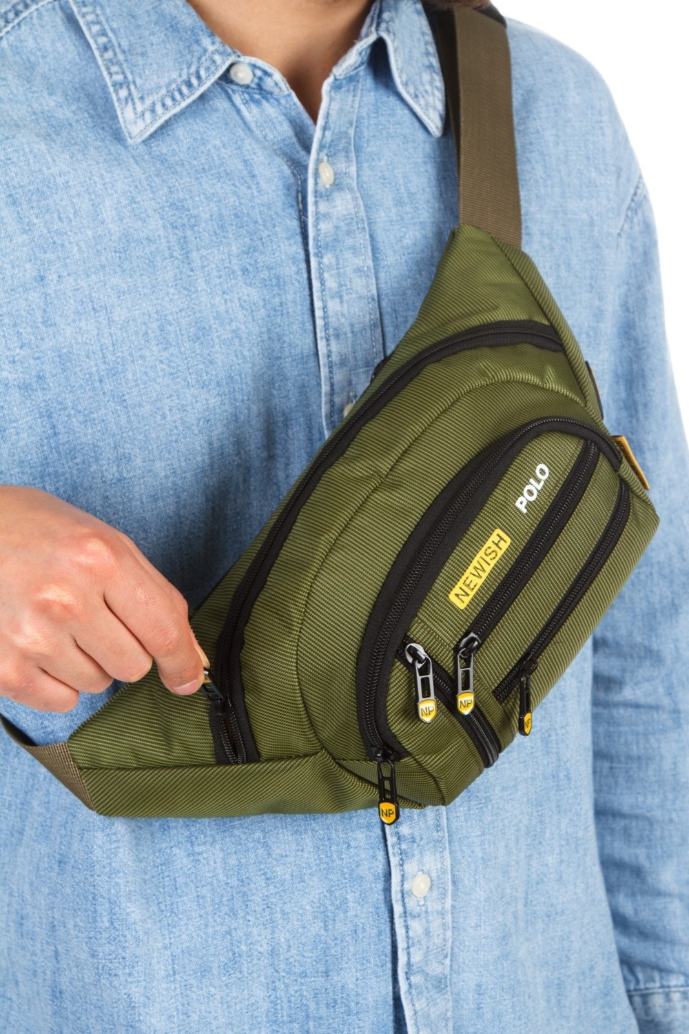 Newish Erkek Siyah USB Kulaklık Çıkışlı Crossbody Çapraz Göğüs Omuz ve Bel Çantası NEW328 görsel 6