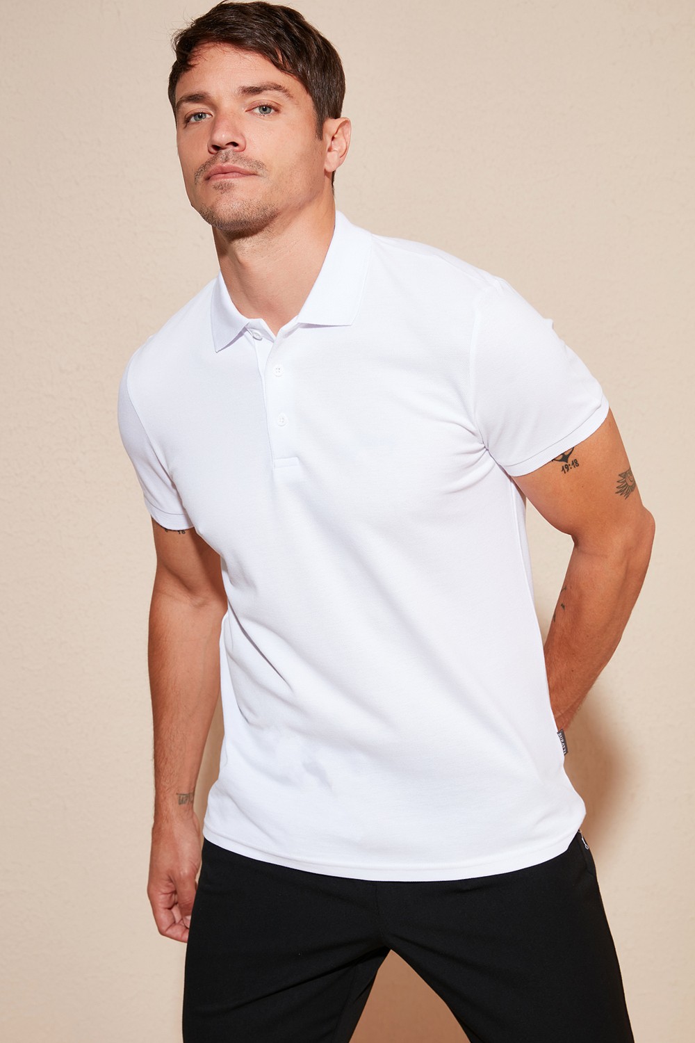 Buratti Pamuklu Regular Fit Düğmeli Polo Yaka 5'li Paket T Shirt Erkek T Shirt 5902127S5 görsel 3