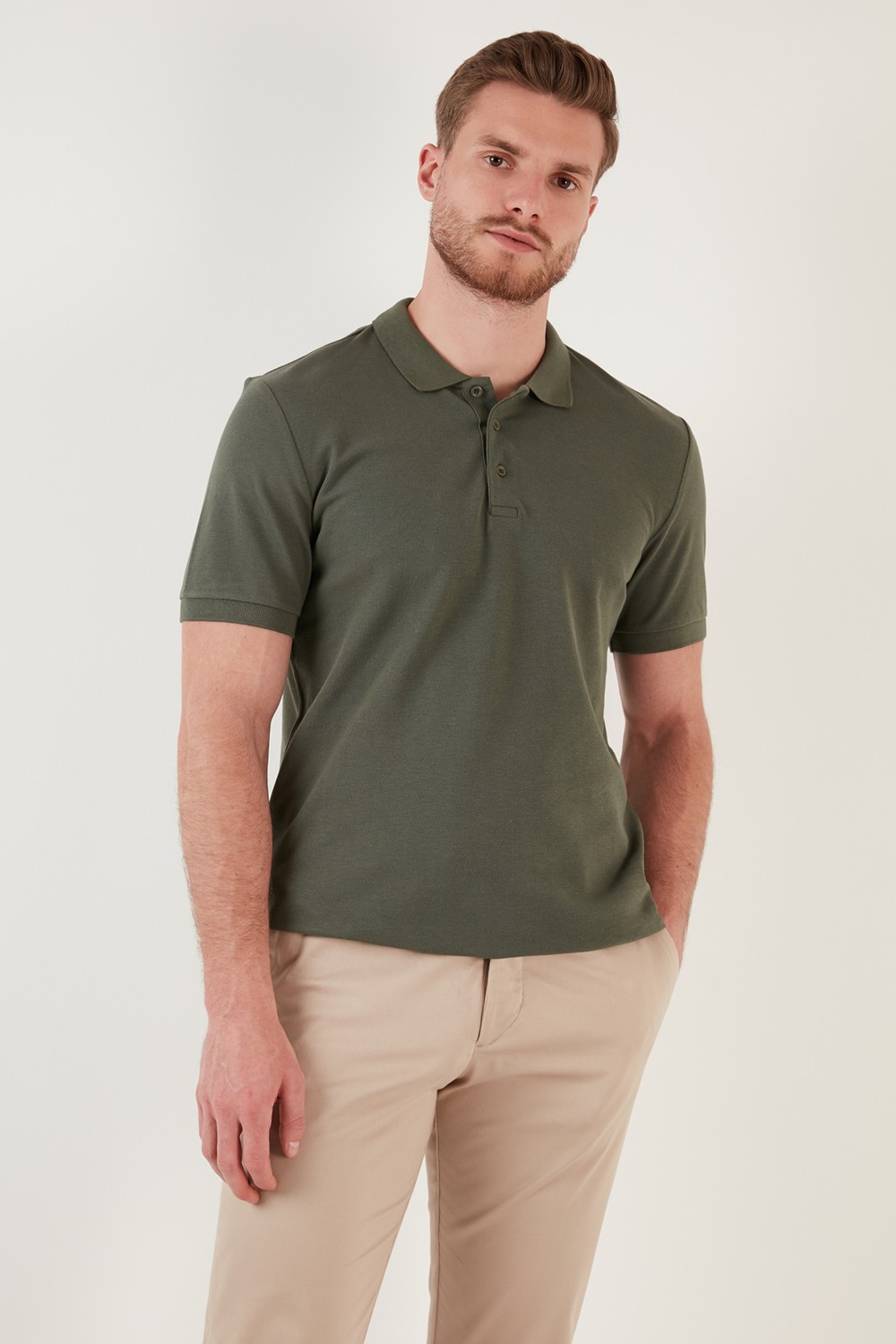 Buratti Pamuklu Regular Fit Düğmeli Polo Yaka 5'li Paket T Shirt Erkek T Shirt 5902127S5 görsel 4