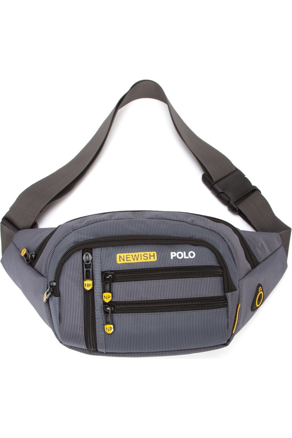 Newish Polo Erkek Gri USB Kulaklık Çıkışlı Crossbody Çapraz Göğüs Omuz ve Bel Çantası NEWPOLO328 görsel 3