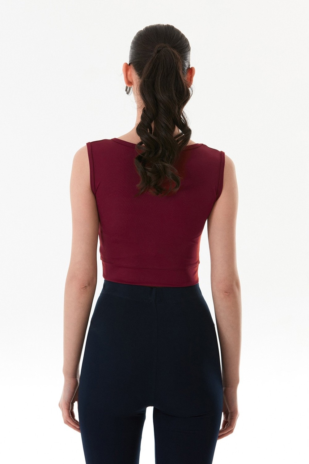 FullaModa Basic V Yaka Crop Body görsel 3