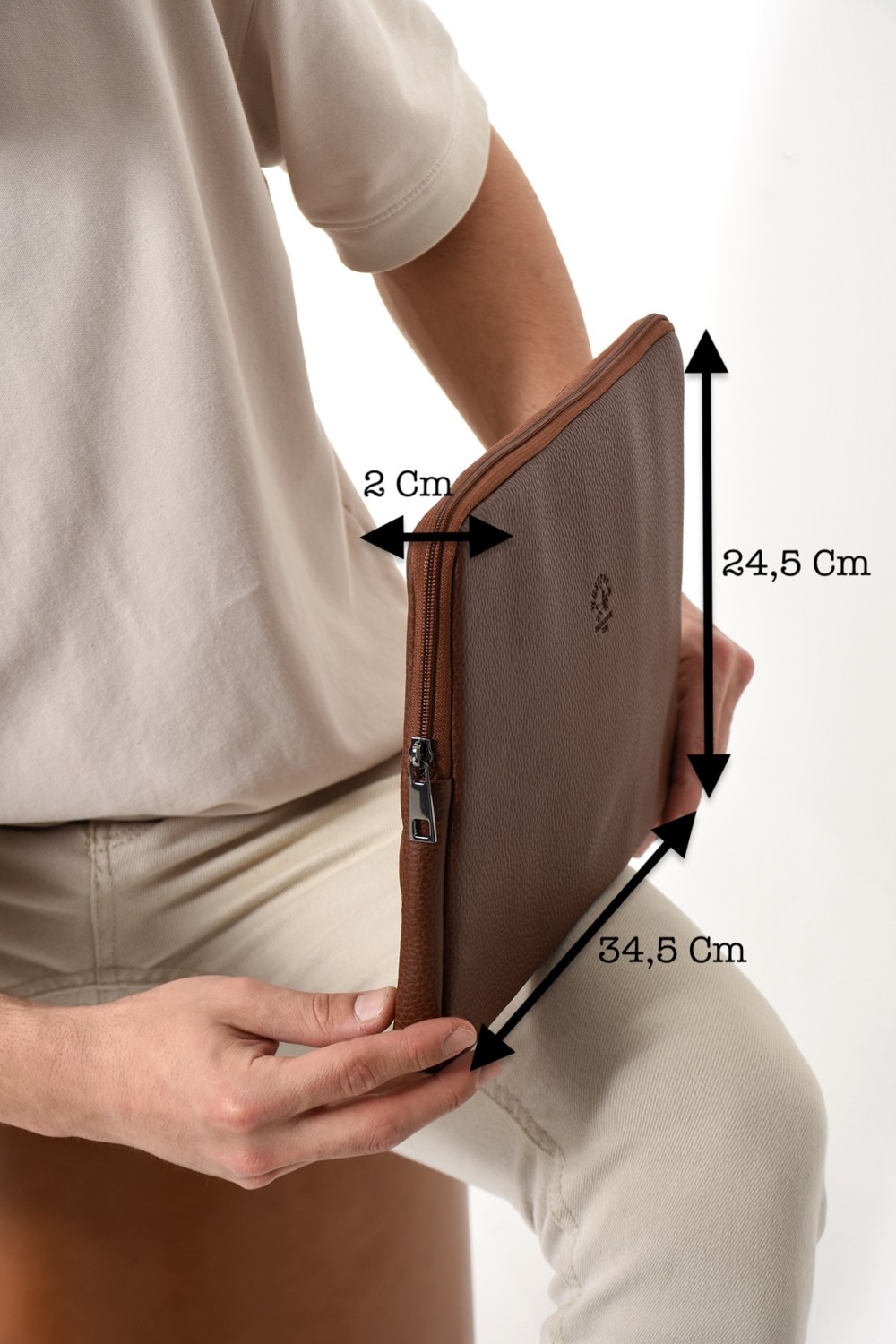 West Polo Westpolo Vegan Deri Unisex Laptop, Evrak Çantası - Taba görsel 7