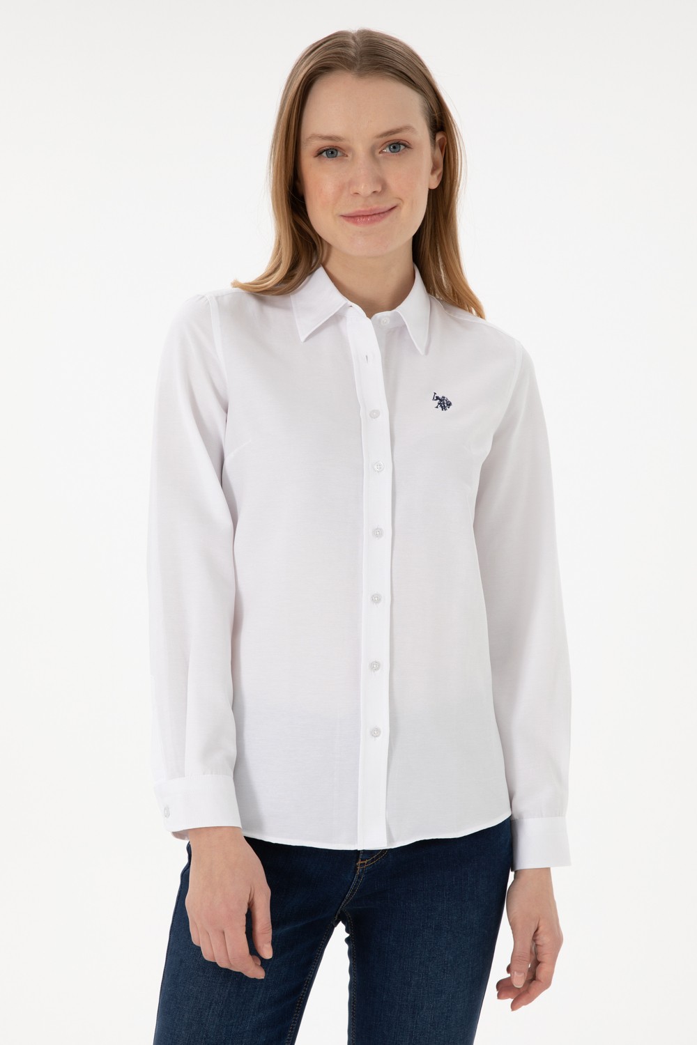 U.S. Polo Assn. Kadın Açık Mavi Gömlek Basic 50288851-VR003