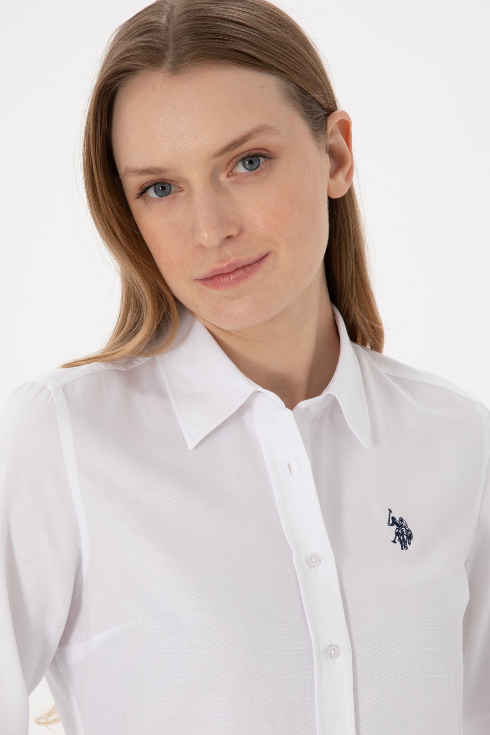 U.S. Polo Assn. Kadın Açık Mavi Gömlek Basic 50288851-VR003 görsel 2