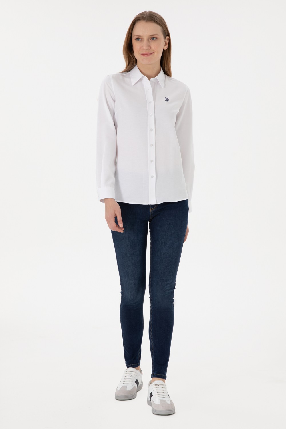 U.S. Polo Assn. Kadın Açık Mavi Gömlek Basic 50288851-VR003 görsel 4
