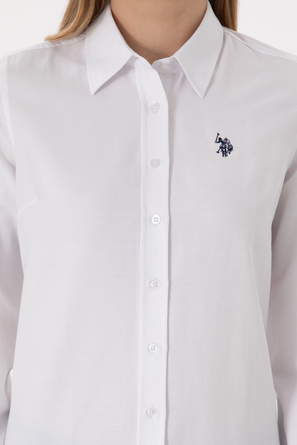 U.S. Polo Assn. Kadın Açık Mavi Gömlek Basic 50288851-VR003 görsel 6
