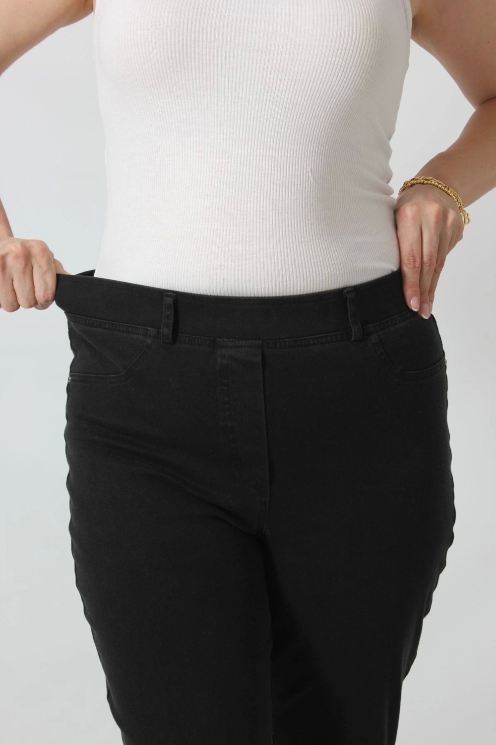 Moda Berray PS-105 Gizli Cep Detaylı Toparlayıcı Puntoroma Siyah Tayt görsel 5
