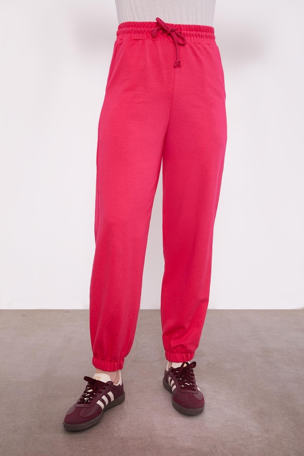 Lêvi D'or Fuşya Beli Lastikli Jogger Pantolon