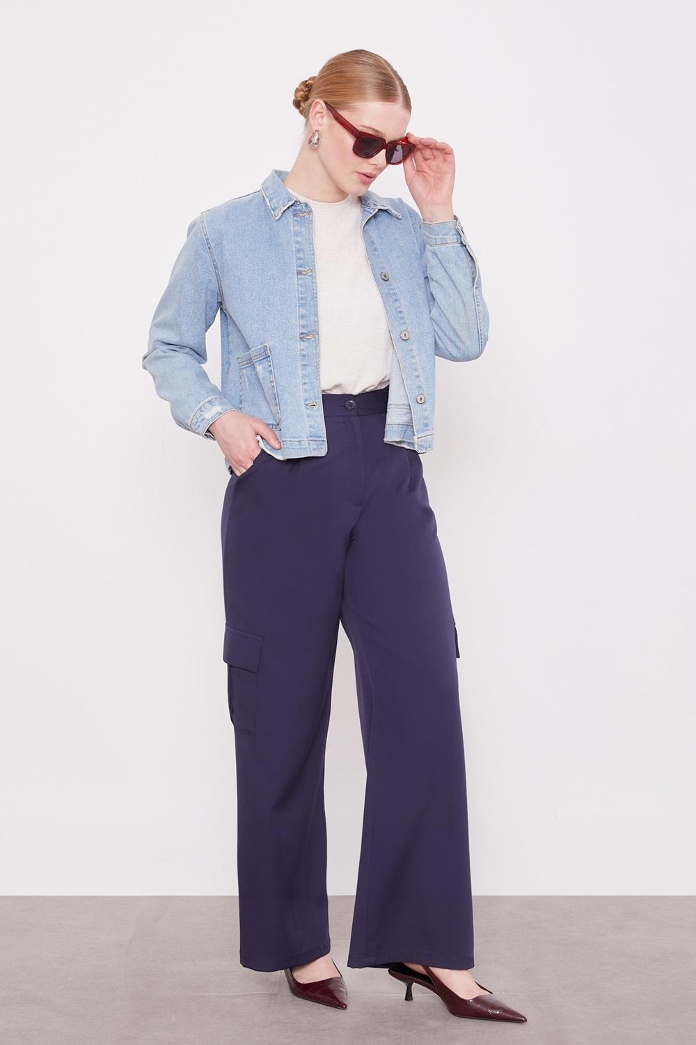 Lêvi D'or Lacivert Cep Detaylı Pantolon görsel 2