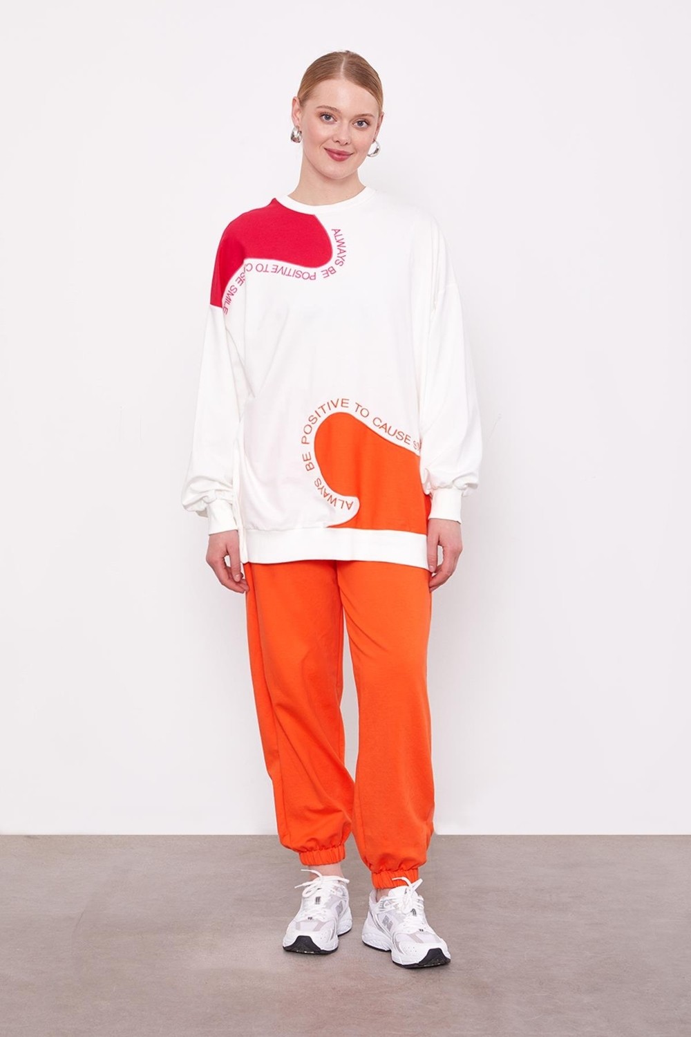 Lêvi D'or Oranj Beli Lastikli Jogger Pantolon görsel 3