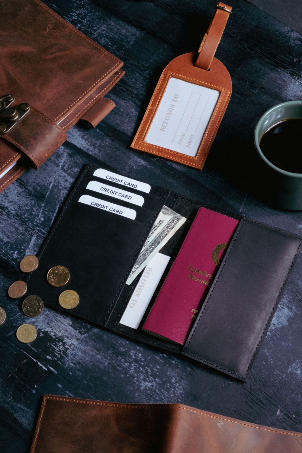 Saraci Leather Craft Hakiki Deri Pasaportluk