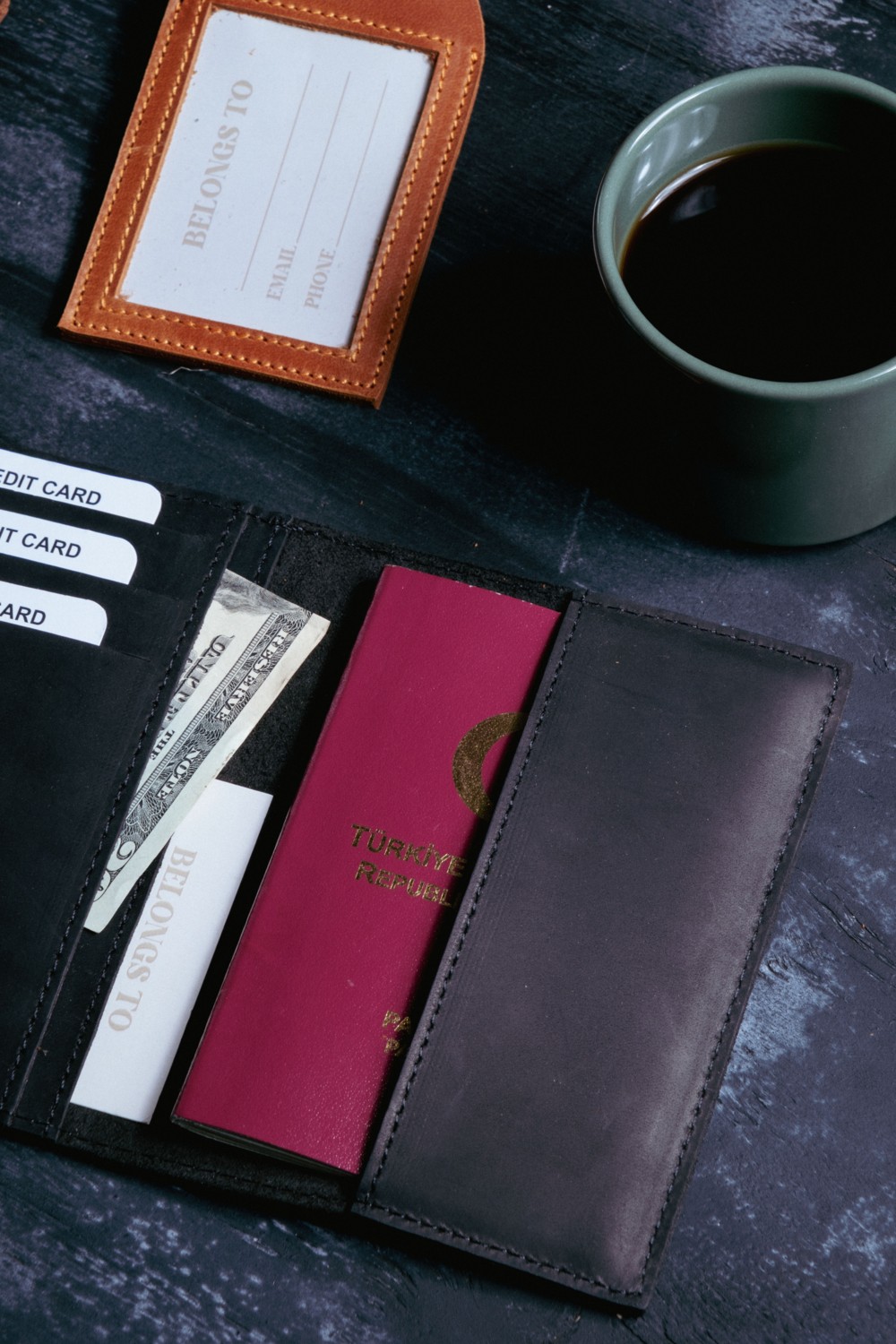 Saraci Leather Craft Hakiki Deri Pasaportluk görsel 7