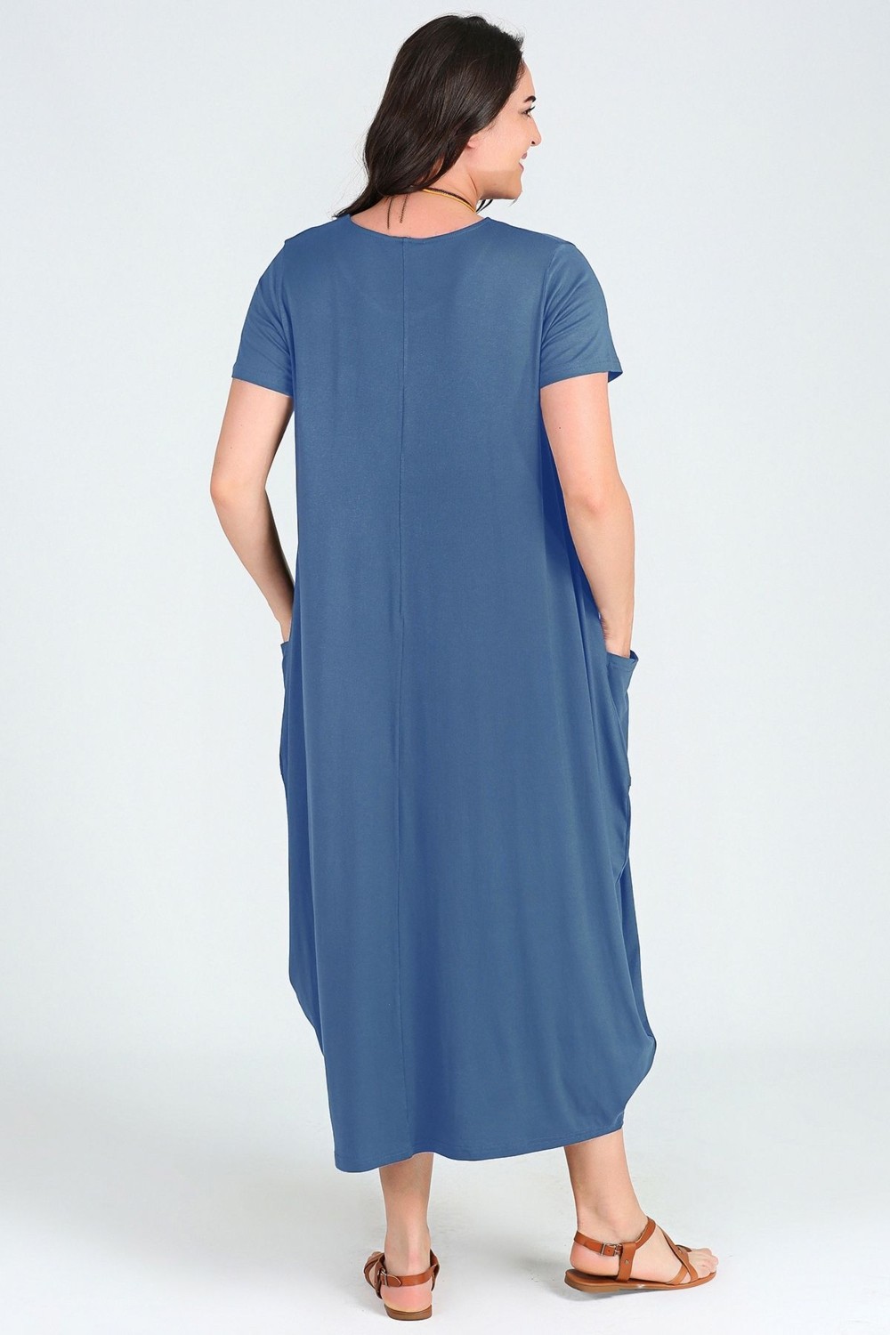 Curvy Trend Büyük Beden Jumbo Kısa Kol Elbise görsel 2