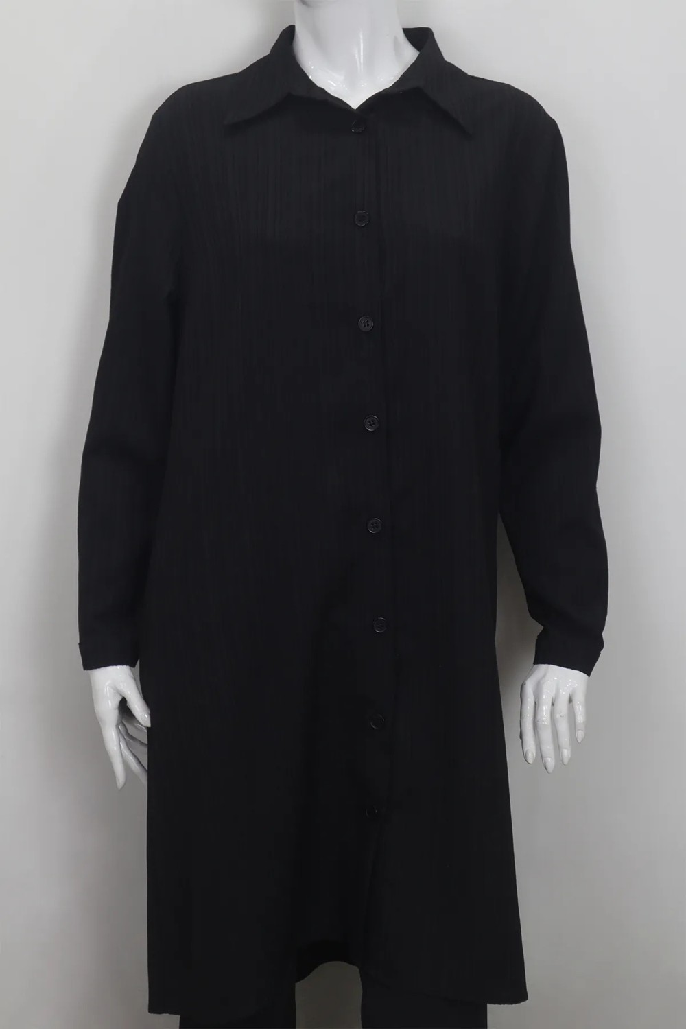 Klapa Fistan Store Kadın Siyah Desenli Spor Kesim Rahat Kalıp Yazlık Battal Tunik