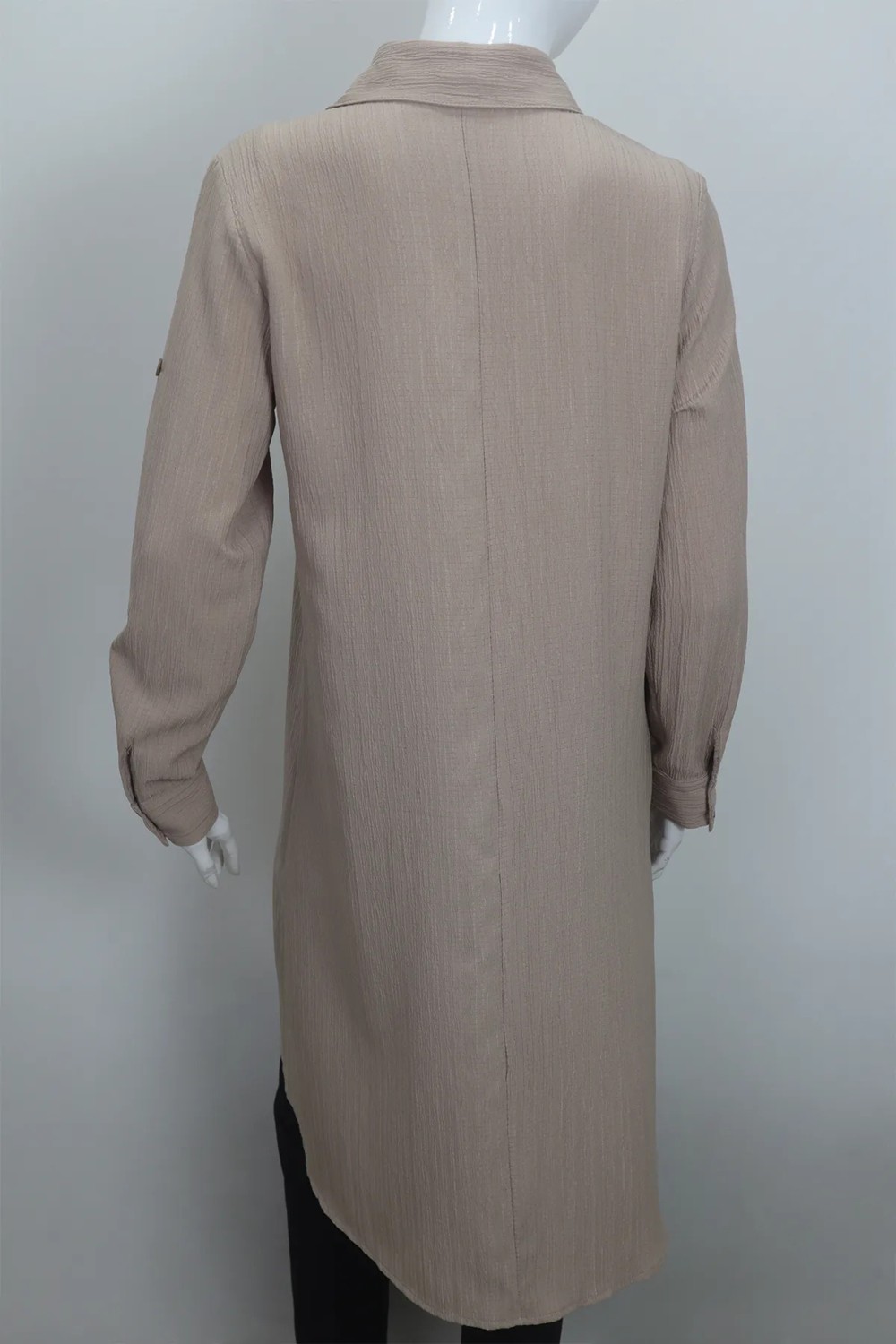 Klapa Fistan Store Kadın Açık Kahve Desenli Spor Kesim Rahat Kalıp Yazlık Tunik görsel 3
