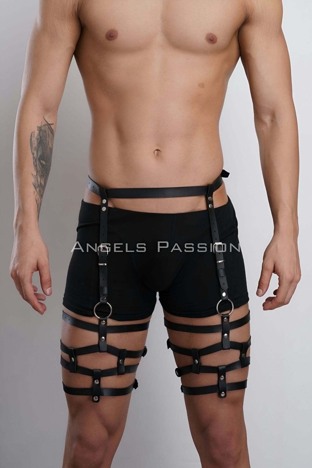 LYYN Erkek Bacak Harness, Bacak Kemer ve Bacak Aksesuar, Tarz Erkek Bacak Kemer - BRFM173