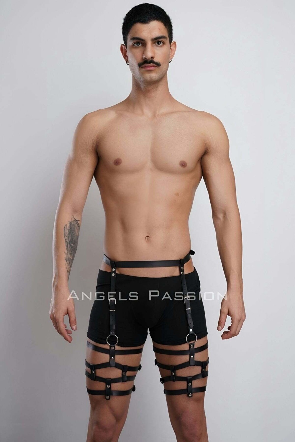 LYYN Erkek Bacak Harness, Bacak Kemer ve Bacak Aksesuar, Tarz Erkek Bacak Kemer - BRFM173 görsel 5