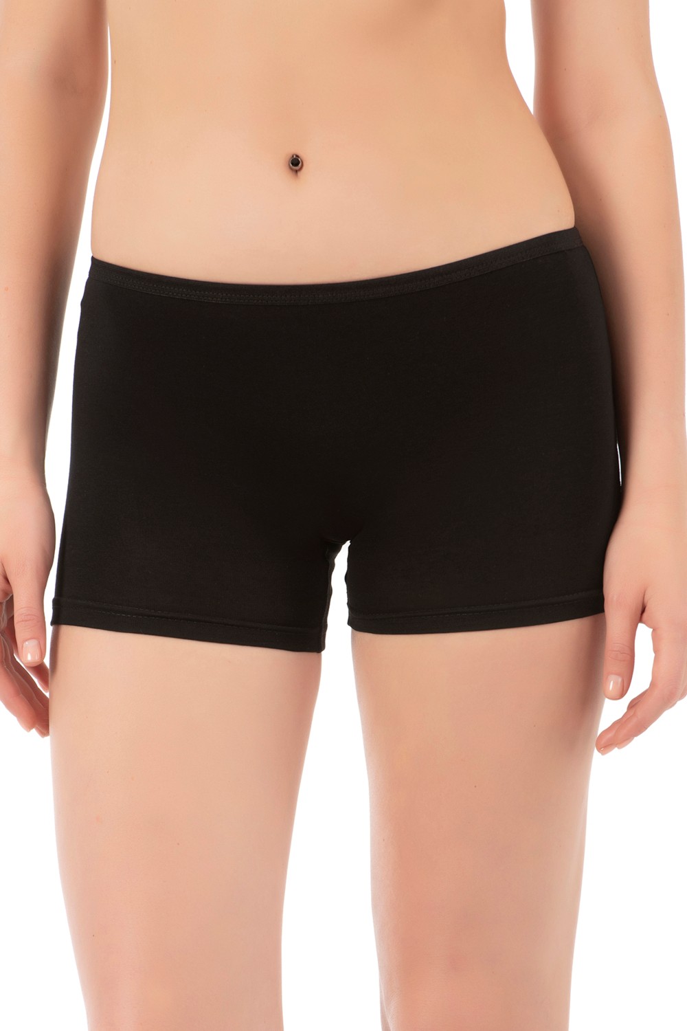 Özkan Underwear Özkan 0412 Kadın Likralı %95 Pamuklu Süprem Esnek Rahat Boxer Şort Tayt görsel 3