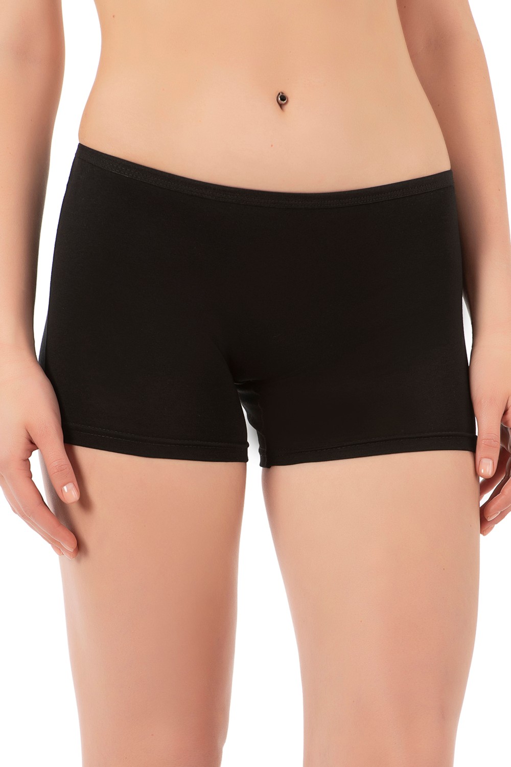 Özkan Underwear Özkan 0412 Kadın Likralı %95 Pamuklu Süprem Esnek Rahat Boxer Şort Tayt görsel 4
