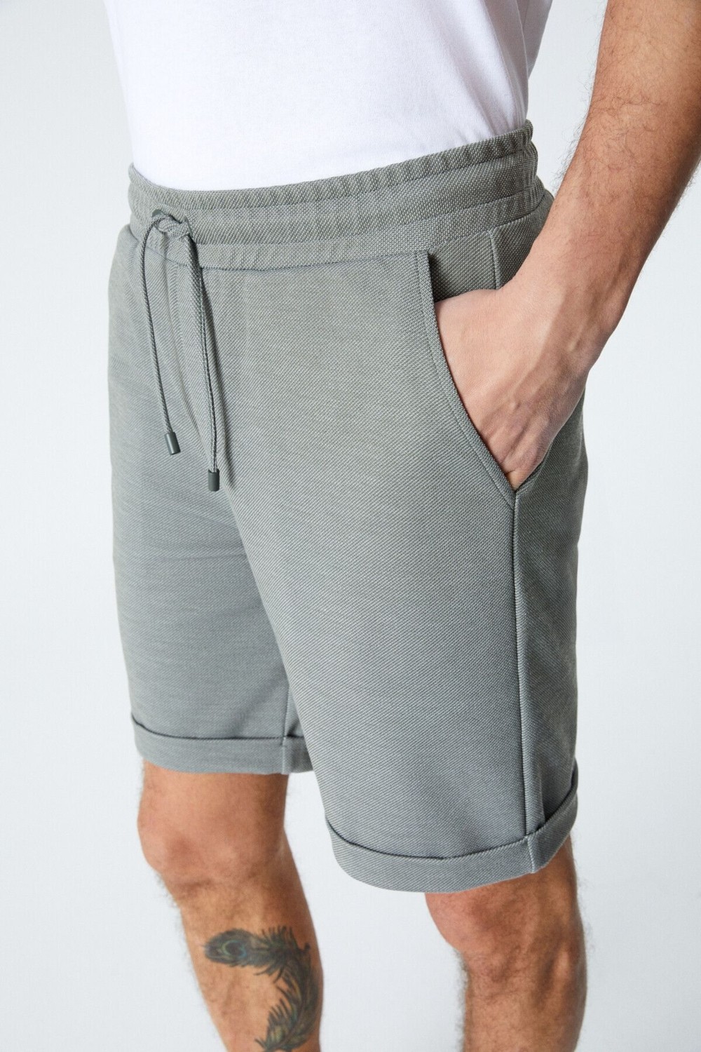 Grimelange ARDIAN Erkek Comfort Fit Cepli Kordonlu Lastikli Bel Lacivert Şort & Bermuda görsel 6