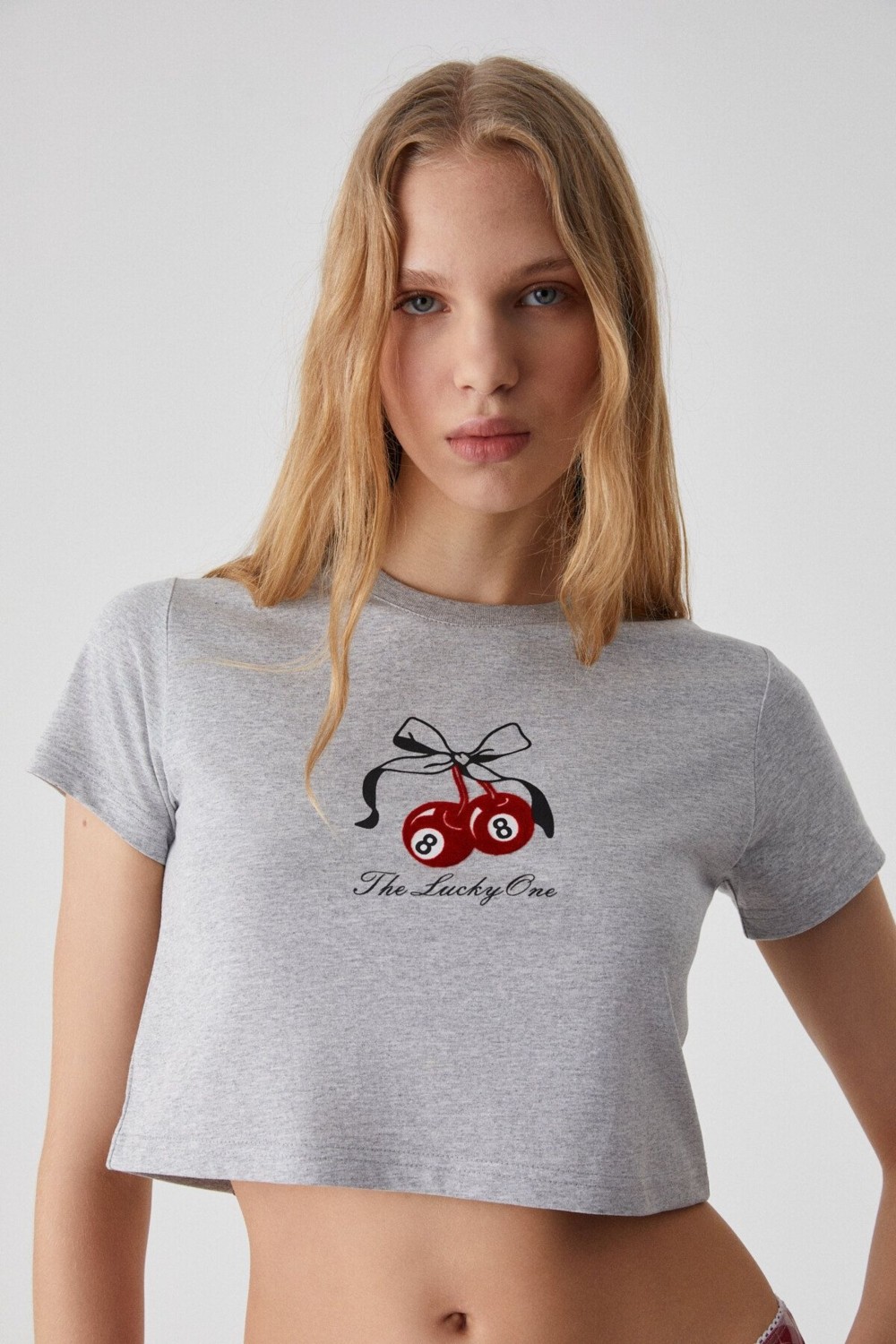 Grimelange Zennı Kadın Bisiklet Yaka Regular Baskılı Grimelanj T-shirt görsel 4
