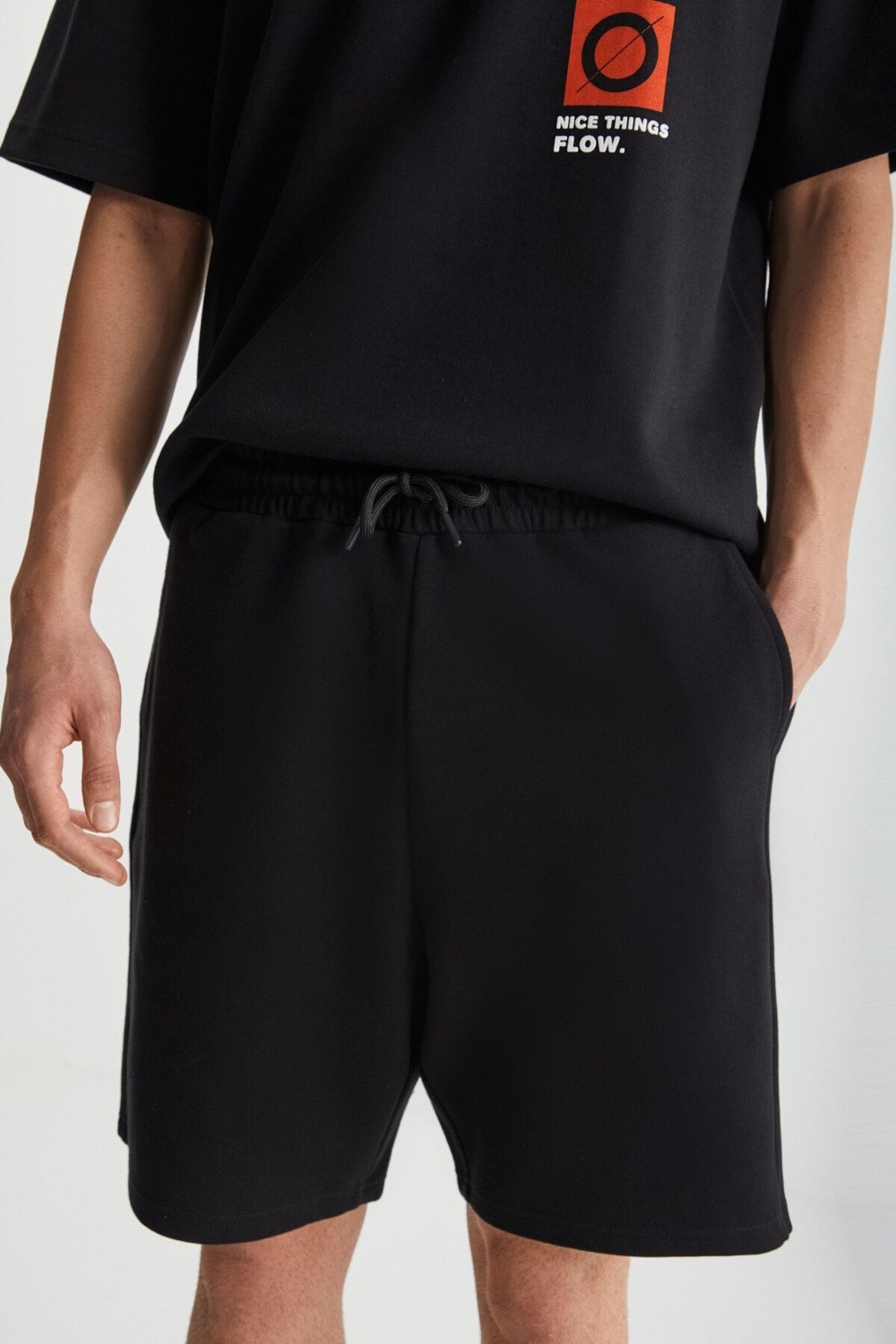 Grimelange RAMADANP009 Erkek 75% Pamuk 25% Polyester Ekru Şort görsel 4
