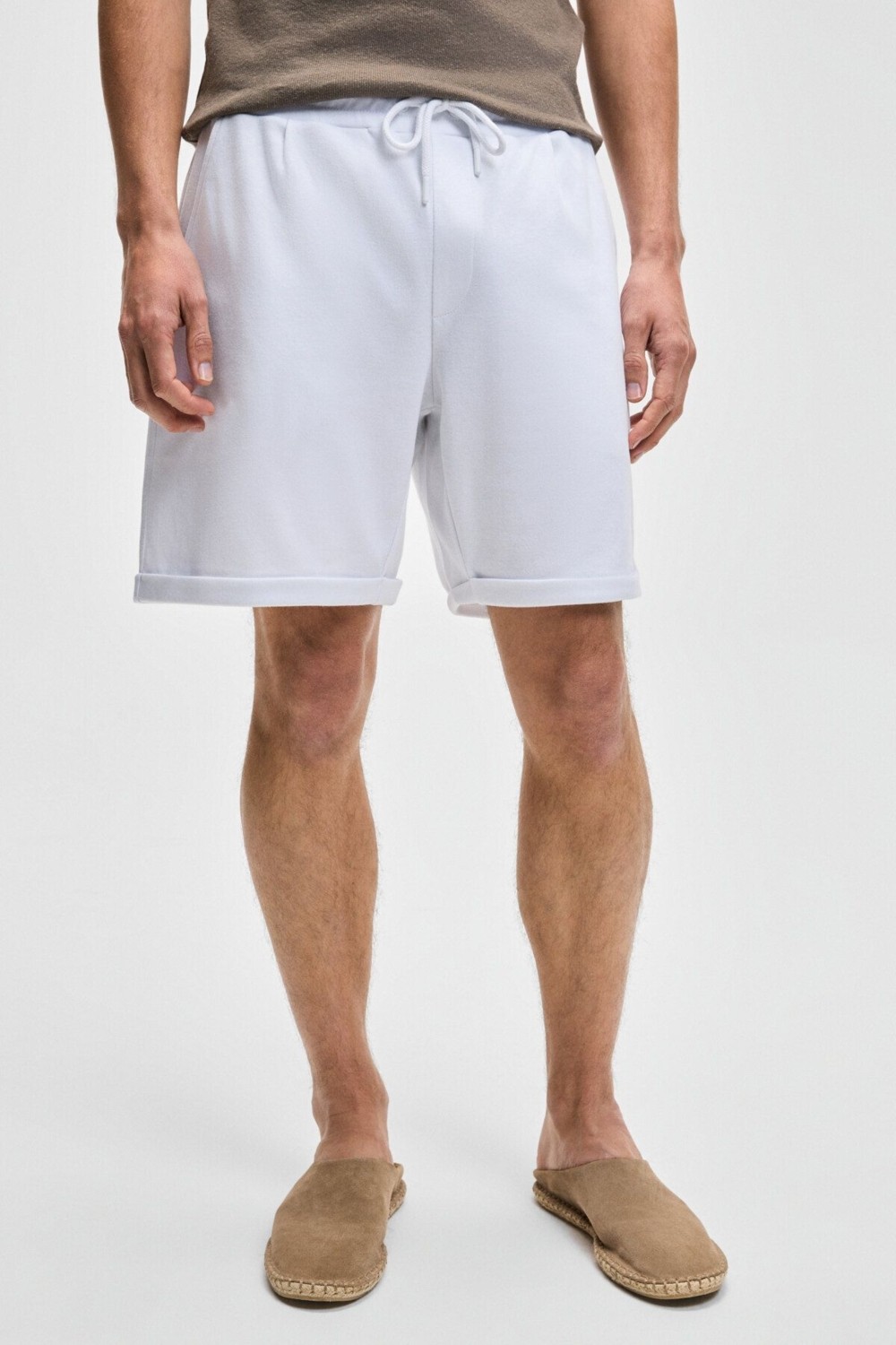 Grimelange YOURI Erkek Beli Lastikli Arka Tek Cepli Relaxed Fit Lacivert Şort görsel 2