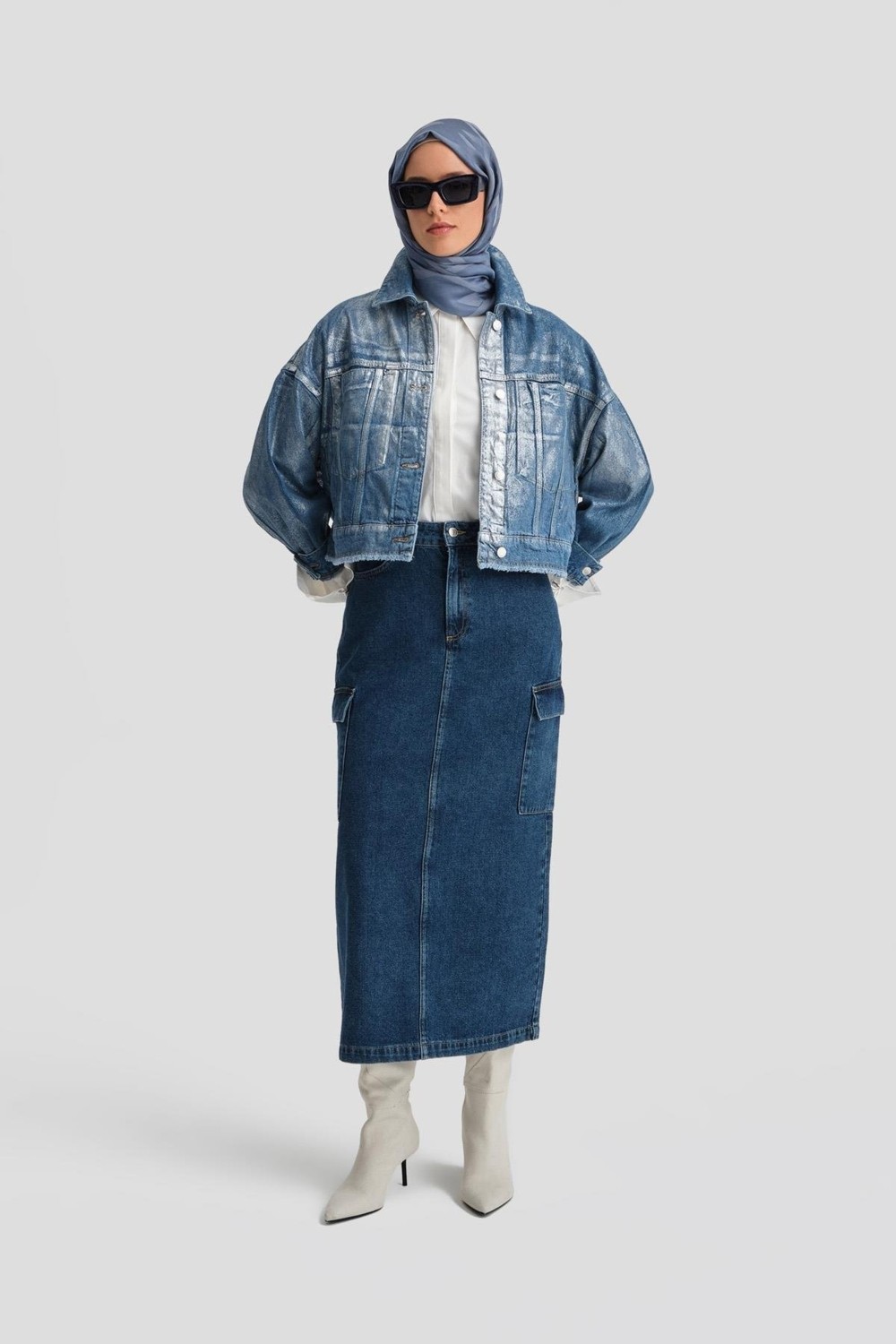 Armine Denim Ceket 24KD3413 Açık Mavi görsel 3