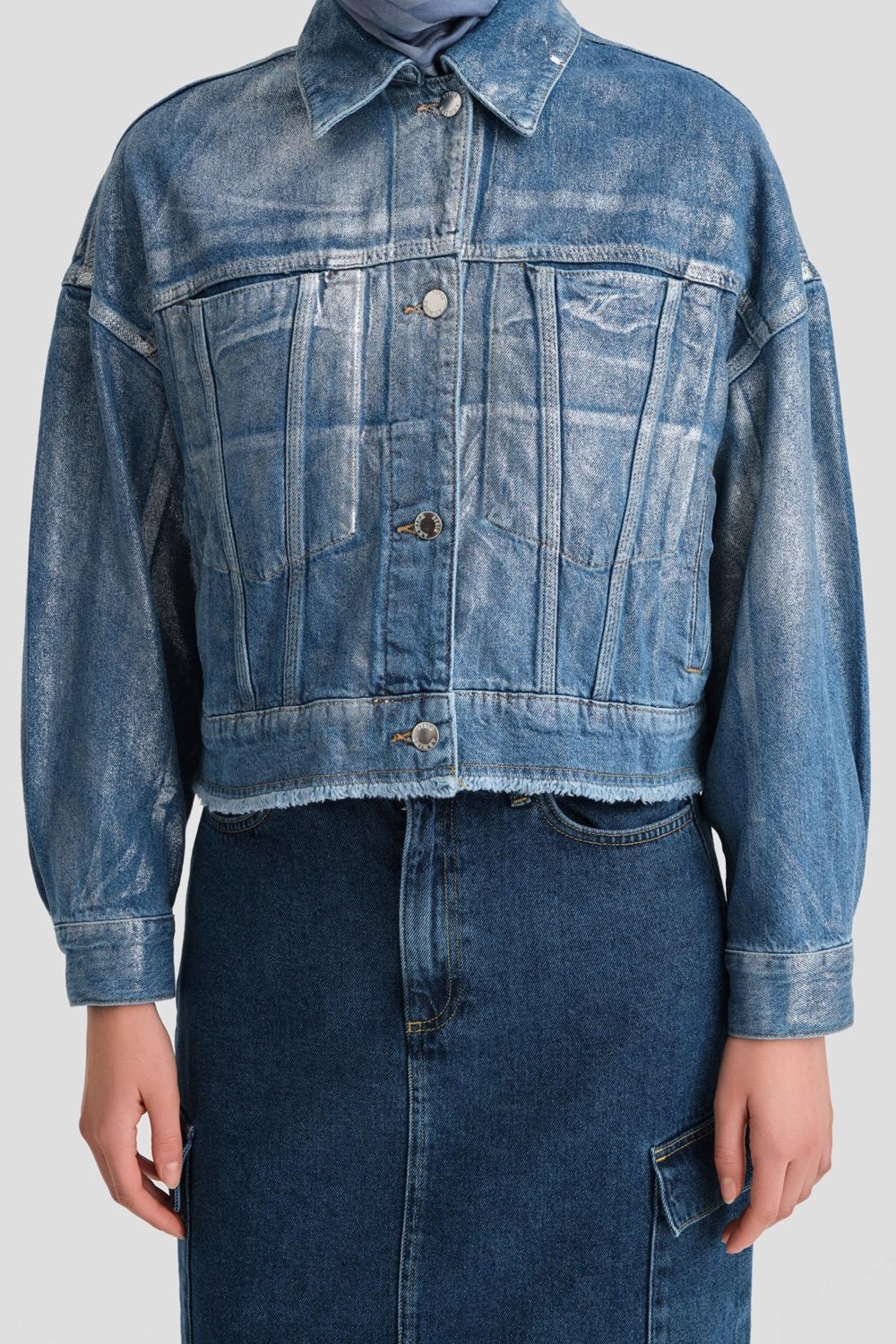 Armine Denim Ceket 24KD3413 Açık Mavi görsel 4