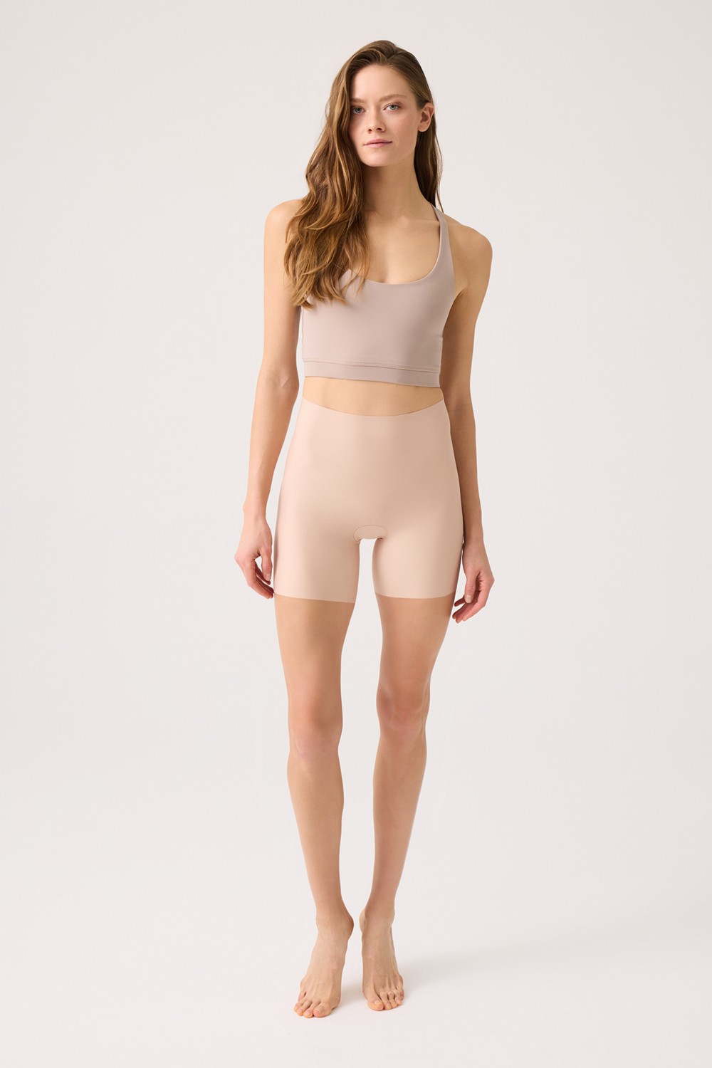 Los Ojos Lazer Kesim Yüksek Bel Görünmez Boxer High Waisted Boyshort görsel 3