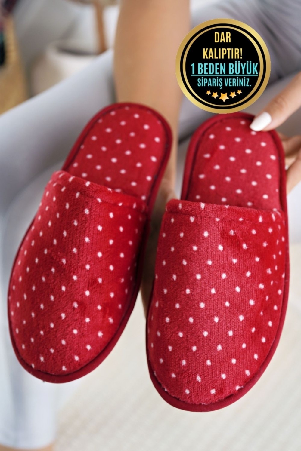 Moda Fırsat Kadın Kışlık Terlik Peluş Yıkanabilir Günlük Ev Terliği Misafir Çeyiz Bohça Gelin Terliği