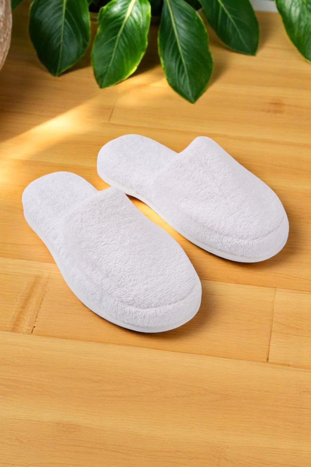Ender Home CottonVerse Banyo Ve Ev Terliği, %100 Pamuk Havlu Kaymaz Kalın Taban , Yüksek Su Emicilik