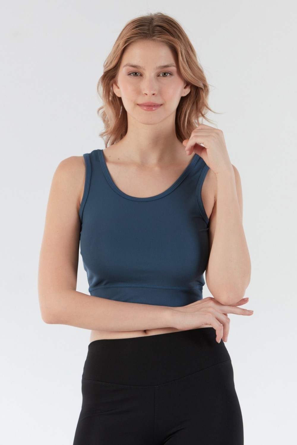 FullaModa Basic U Yaka Crop Body görsel 3