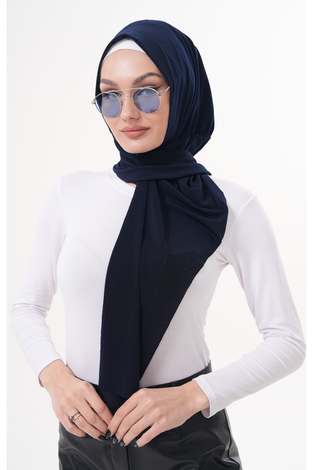 Ritagarcia Çıtçıtlı Büzgülü Tesettür Şal görsel 7