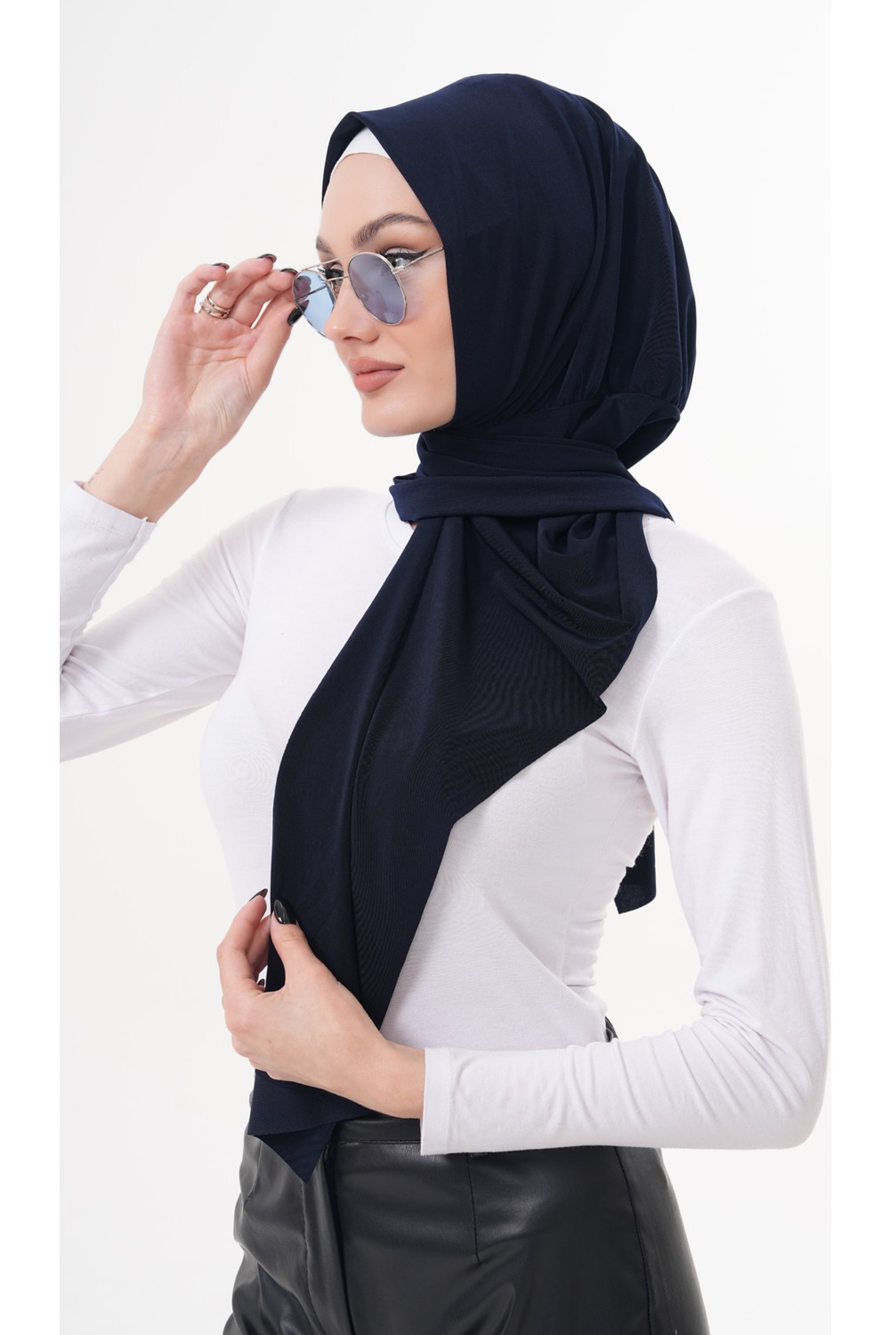 Ritagarcia Çıtçıtlı Büzgülü Tesettür Şal görsel 8