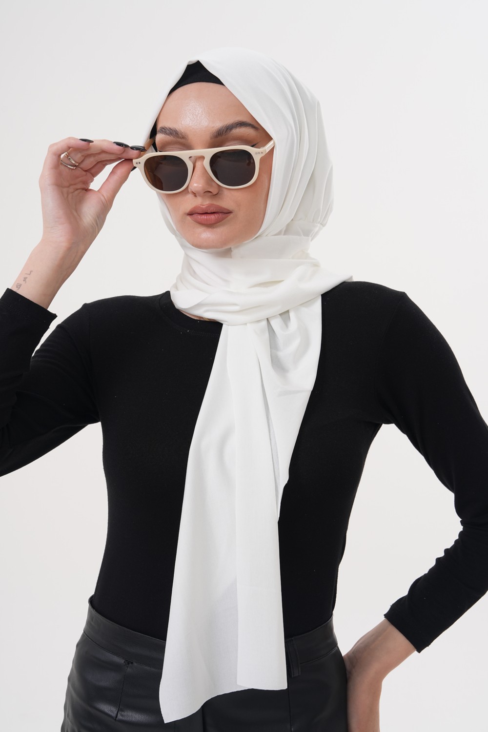 Ritagarcia Çıtçıtlı Büzgülü Tesettür Şal