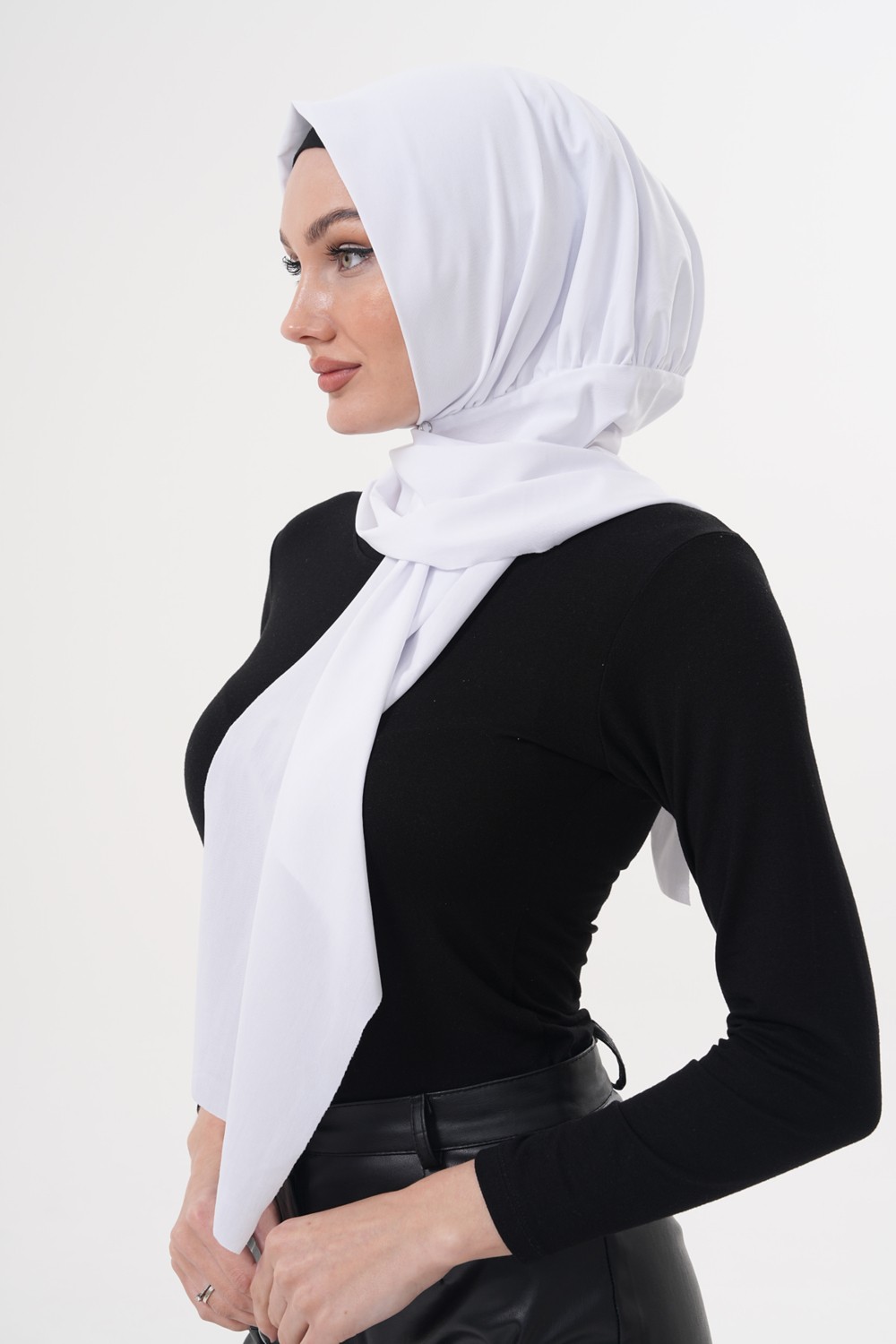Ritagarcia Çıtçıtlı Büzgülü Tesettür Şal