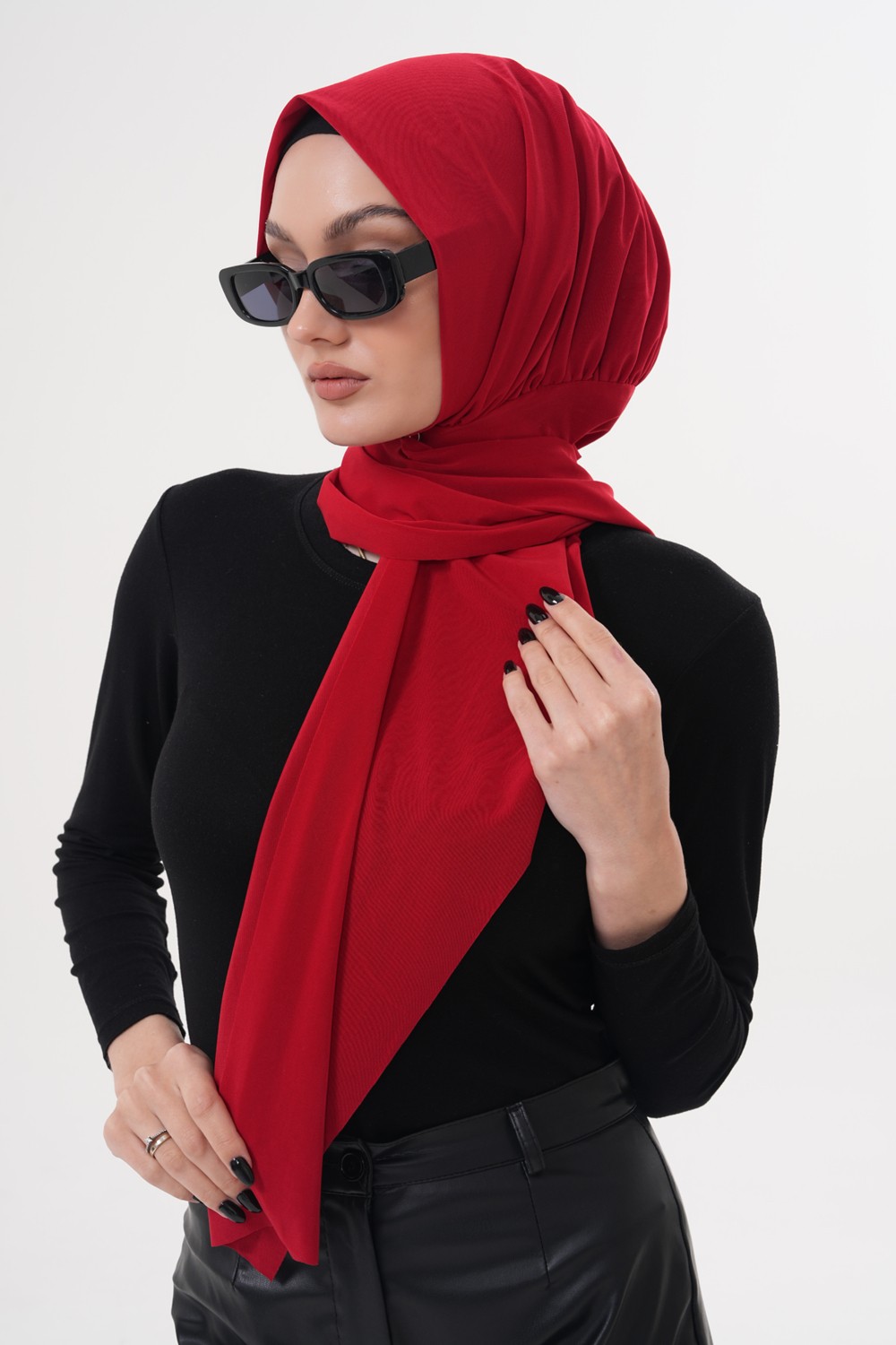 Ritagarcia Çıtçıtlı Büzgülü Tesettür Şal