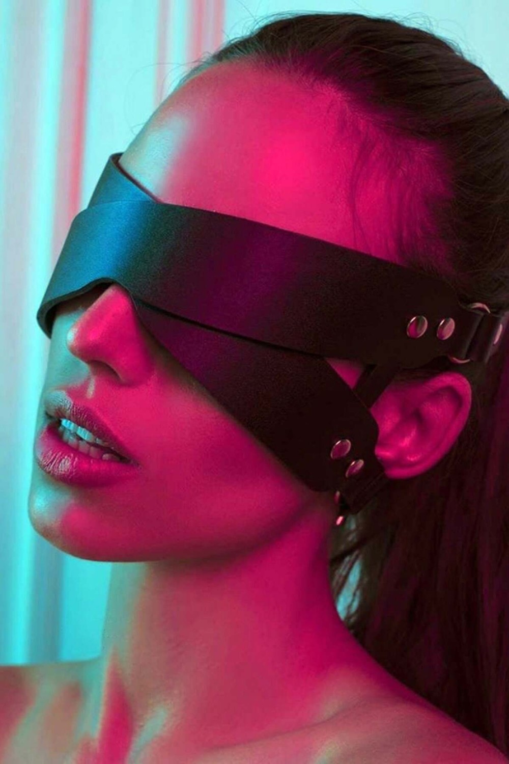 Cenen Seksi Deri Göz Bandı - BRF476 görsel 2