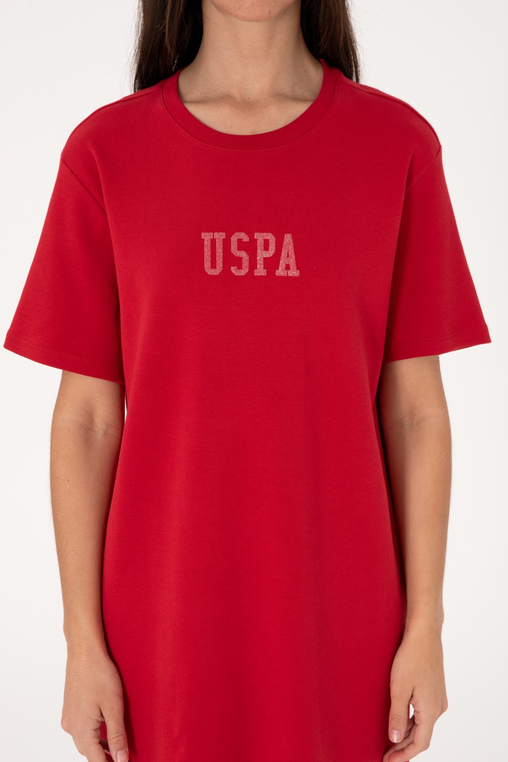 U.S. Polo Assn. Kadın Lacivert Bisiklet Yaka Mini Boy Örme Elbise 50306431-VR033 görsel 5