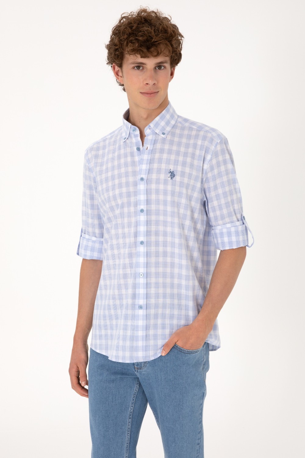 U.S. Polo Assn. Erkek Antrasit Uzun Kollu Gömlek 50306290-VR006 görsel 8