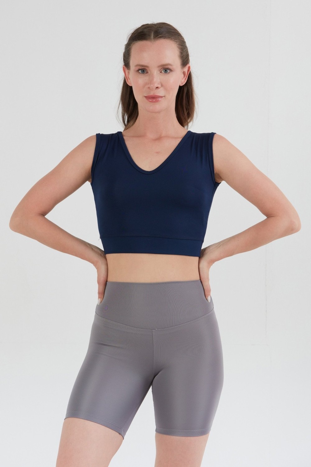 FullaModa Basic V Yaka Crop Body görsel 6