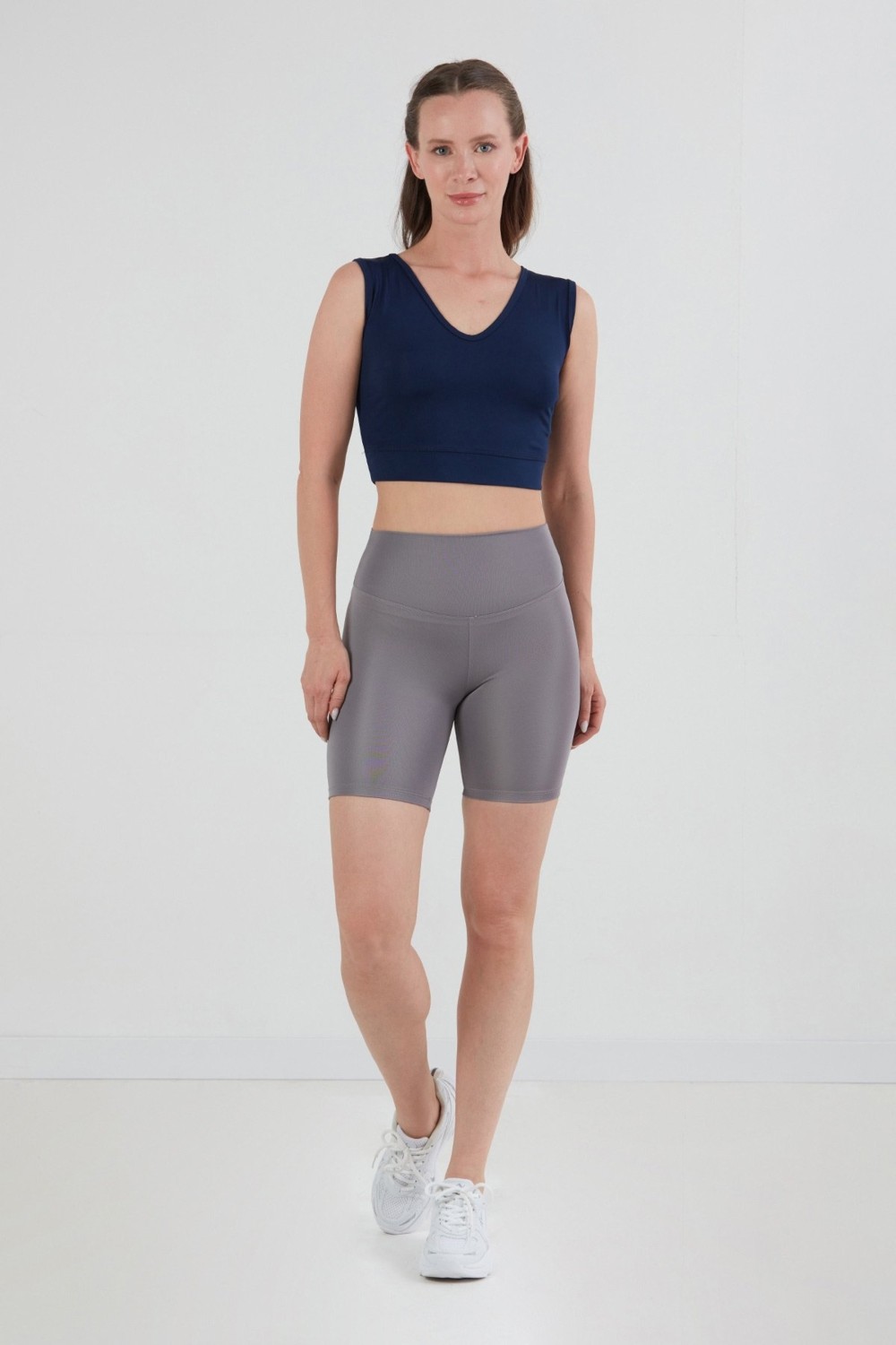 FullaModa Basic V Yaka Crop Body görsel 7